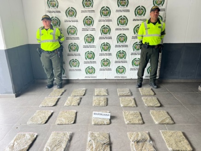 Incautan 10 kilos de marihuana en encomienda transportada hacia Yopal