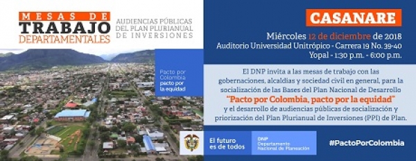 Departamento Nacional de Planeación presenta inversiones para Casanare en los próximos 4 años