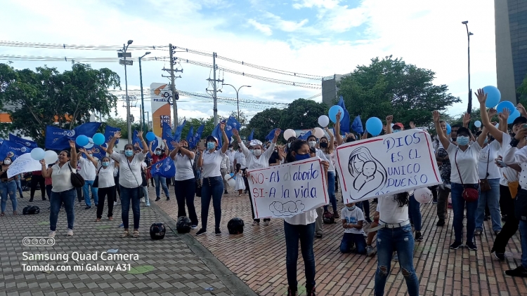 Plantón contra el aborto se realizó ayer en Yopal