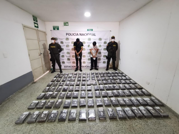 Cayeron con 147 kilos de clorhidrato de cocaína en vía Cubará- Toledo