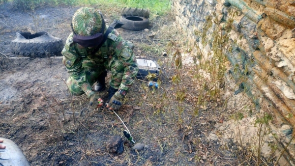 Trece artefactos explosivos fueron hallados por el Ejército en Arauca