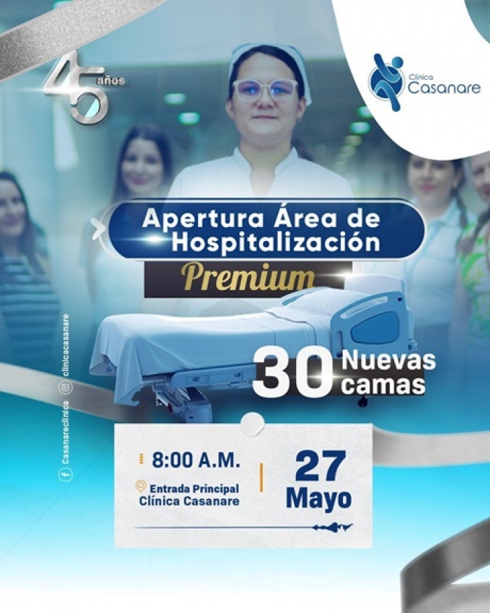 Clínica Casanare dará apertura a área de Hospitalización Premium