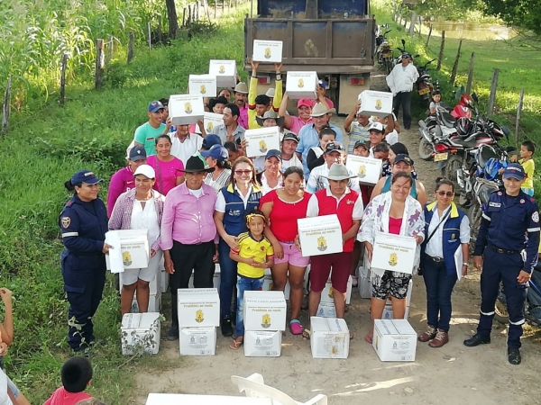 Damnificados en Chámeza y San Luis de Palenque recibieron ayuda humanitaria