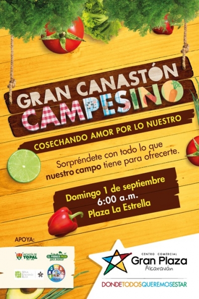Gran canastón campesino este domingo en Yopal, con los mejores productos del campo