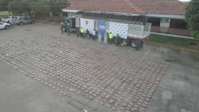Incautaron tractomula cargada con más de 1000 kilos de marihuana entre Casanare y Arauca