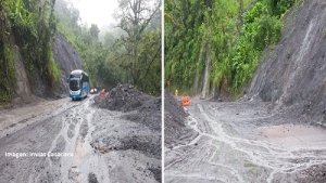 La carretera del Cusiana tiene paso a un solo carril en el sector de Quebrada Negra