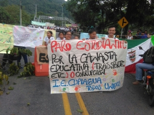 Bloqueadas vías en Casanare por protestas estudiantiles