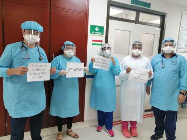 Una fundación dona máscaras de protección a hospitales de Casanare