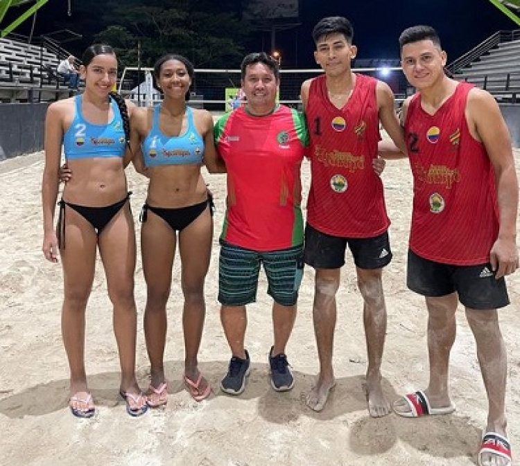 Duplas casanareñas participaron en la Exhibición Internacional de Beach Voley en Villavicencio, Meta