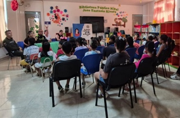 Niños participaron en jornada contra la trata de personas en Orocué
