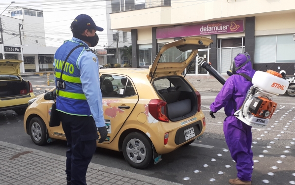 Jornada de desinfección de taxis este jueves en el parque La Herradura de Yopal