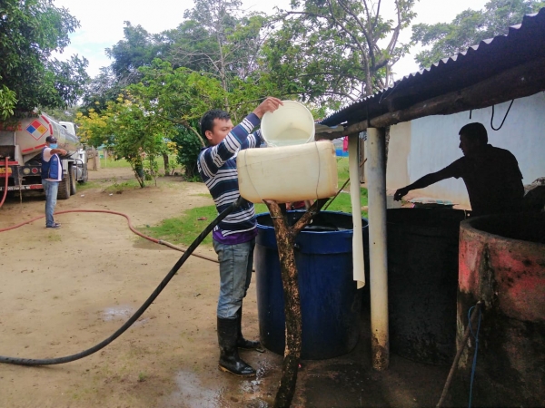 6 millones de litros de agua se han distribuido durante la pandemia en Casanare