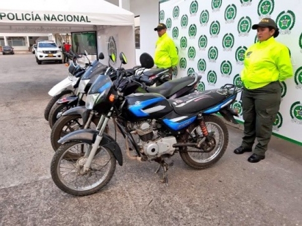 Policía recuperó 4 motos hurtadas en Maní