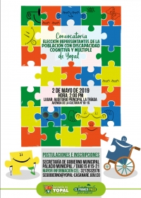 Abiertas inscripciones a candidatos a representantes de población con discapacidad