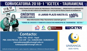 Unisangil hace convocatoria a bachilleres de Tauramena