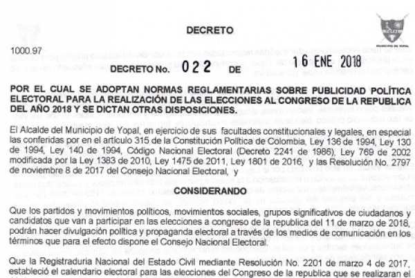 Se regula publicidad política para elecciones al Congreso