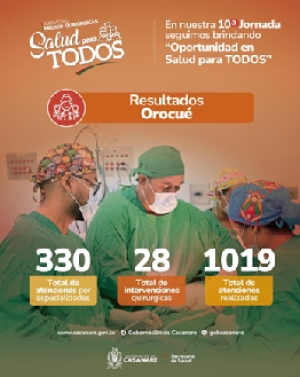 Programa de hospital itinerante de la Gobernación adelantó dos jornadas de atención en Orocué