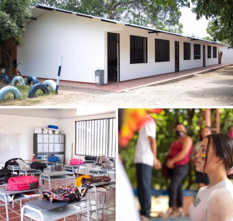 Tres nuevas aulas de clase para los niños de la Institución Educativa Divino Salvador de La Niata