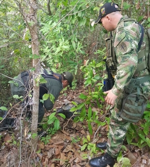 Eln habría abandonado 2 artefactos explosivos cerca de una trocha