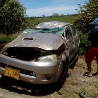 Sin complicaciones de salud se encuentran ex alcalde de Trinidad y su hijo, tras accidente de tránsito