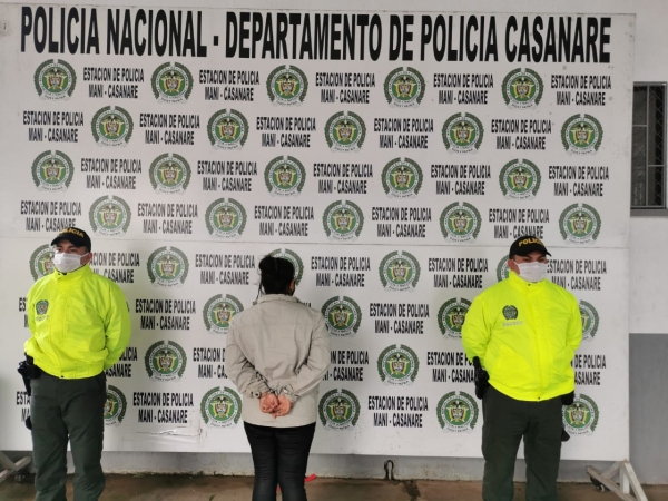 Capturada mujer que hacía parte del cartel de los más buscados en Casanare por el delito de homicidio