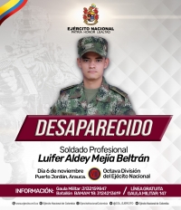 Ejército reporta la desaparición de otro soldado profesional en Arauca