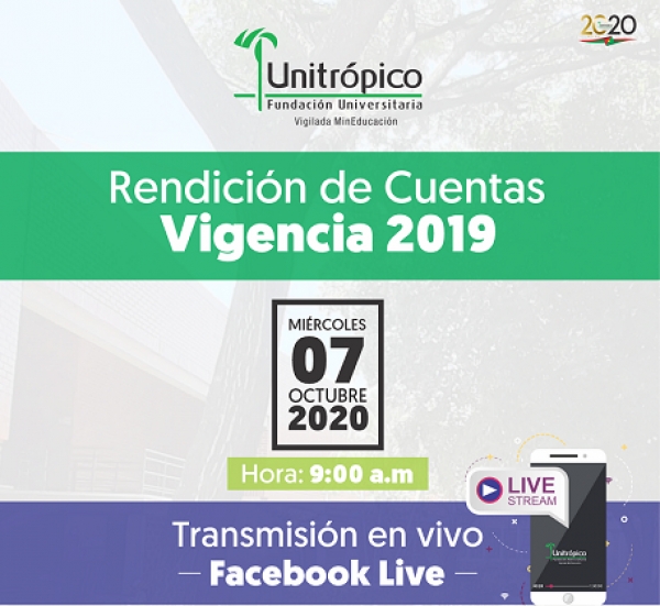 Unitrópico rendirá cuentas de la vigencia 2019