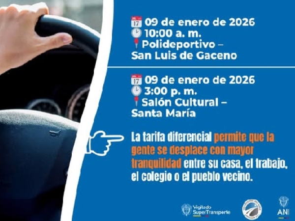 El 9 de enero se socializará tarifa diferencial para el peaje de San Luis de Gaceno