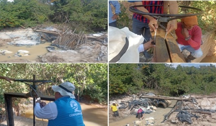 Corporinoquia cerró compuertas de captación ilegal de agua en el río Muese