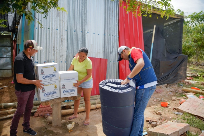 Damnificada por vendaval Paz de Ariporo recibió ayuda humanitaria