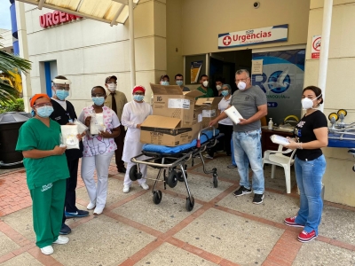 Personal médico recibió equipos de desinfección y elementos de protección para combatir el COVID19