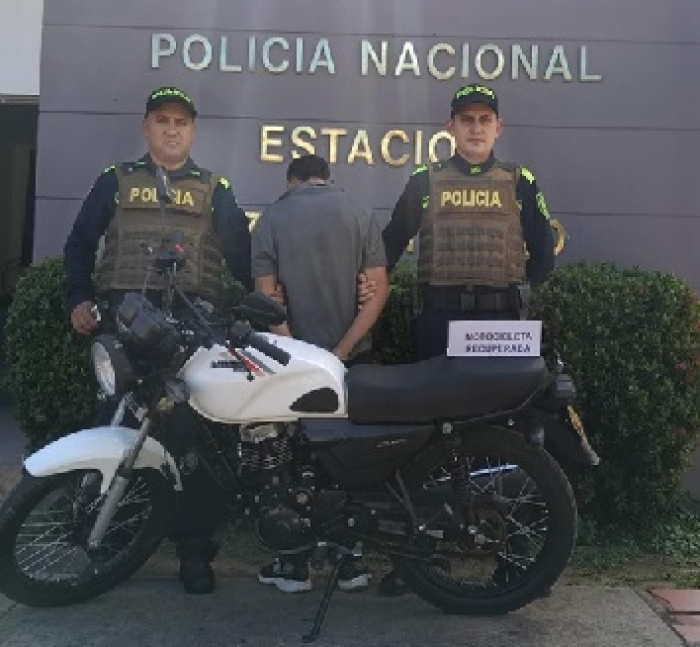 Capturan a hombre por hurto de motocicleta en Paz de Ariporo