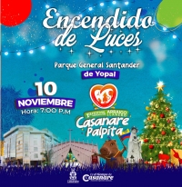 Alumbrado navideño se enciende hoy en el emblemático parque principal de Yopal