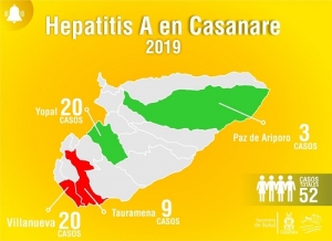 52 casos de Hepatitis A se han reportado en Casanare