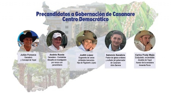 Cinco pre candidatos a la Gobernación de Casanare por CD