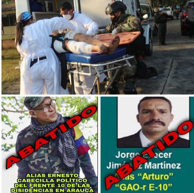 23 disidentes de las Farc abatidos en Arauca, entre ellos el cabecilla alias ‘Arturo’ y el cabecilla político alias ‘Ernesto’
