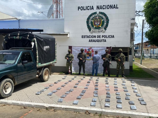 Incautados 78 kilos de clorhidrato de cocaína en el municipio de Arauquita, Arauca