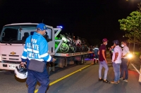 40 motocicletas inmovilizadas en controles a piques ilegales en la vía Matepantano