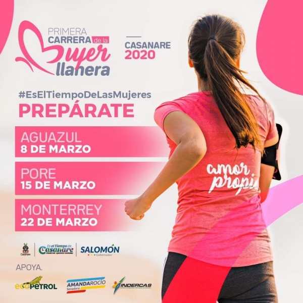 Este domingo en Aguazul inicia primera parada de la Carrera de la Mujer Llanera