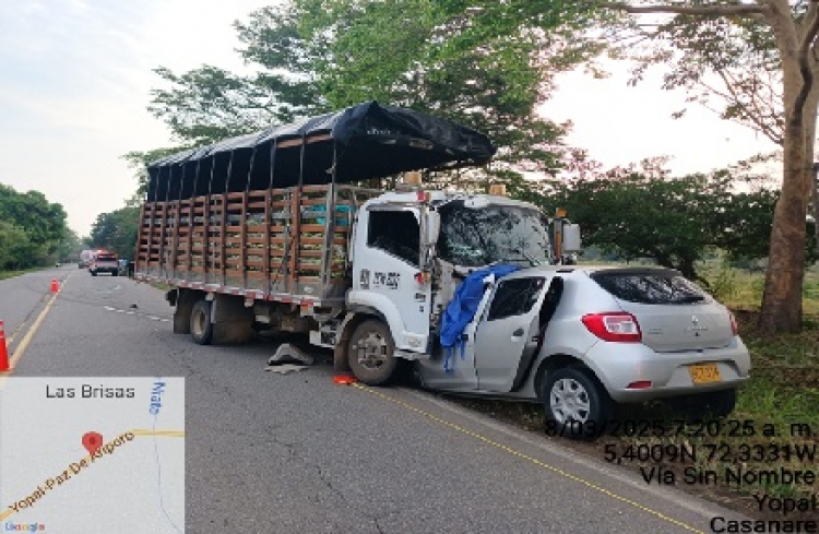 Dos personas perdieron la vida en accidente vial en La Niata