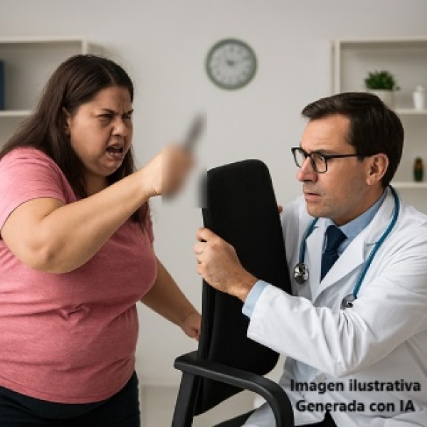 ¡Qué carácter!: Mujer intentó apuñalar a su médico porque le recomendó bajar de peso
