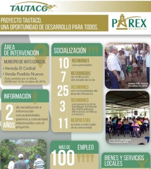 Parex socializa proyecto Tautaco