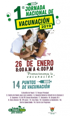 Éste sábado Primera Jornada Nacional de Vacunación