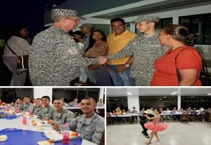 Soldados del Grupo Aéreo del Casanare compartieron una cena de Navidad muy especial
