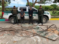 Capturados dos hombres implicados en hurto de cobre en Yopal