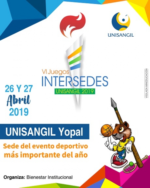 VI Juegos Intersedes Unisangil, 26 y 27 de abril