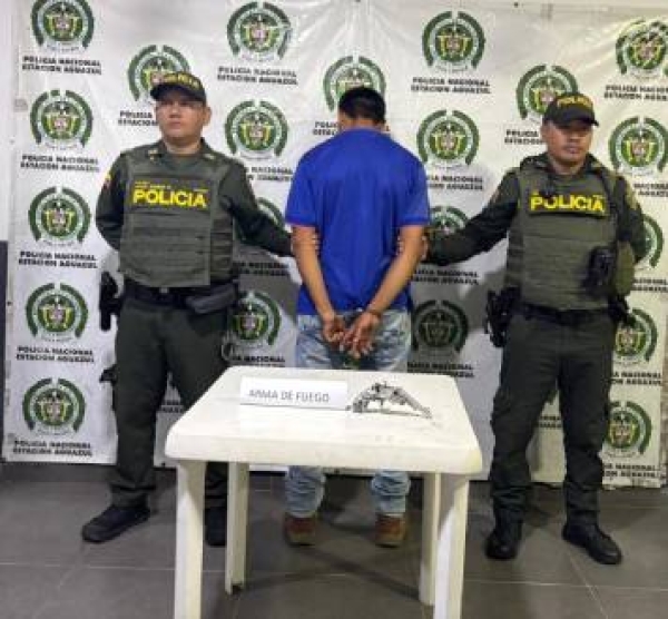 Un hombre capturado en Aguazul por porte ilegal de arma de fuego
