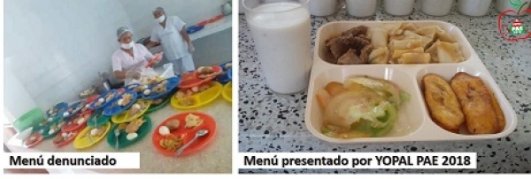 El PAE se pronunció, ante menú escolar de Tilodiran que generó alerta en redes sociales