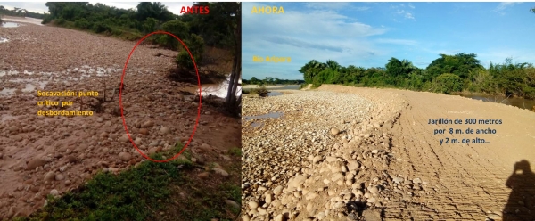 Obras de protección para evitar inundaciones en Paz de Ariporo