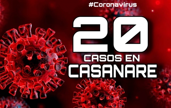 Se eleva a 20 la cifra de contagios por el Covid19 en Casanare